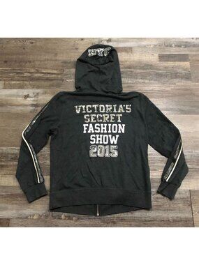 Victoria's Secret Fashion Show 2015 NYC Medium Gray Full Zip Hoodie Jacket